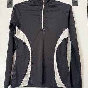 Callaway Black and Gray Zip-Up Top